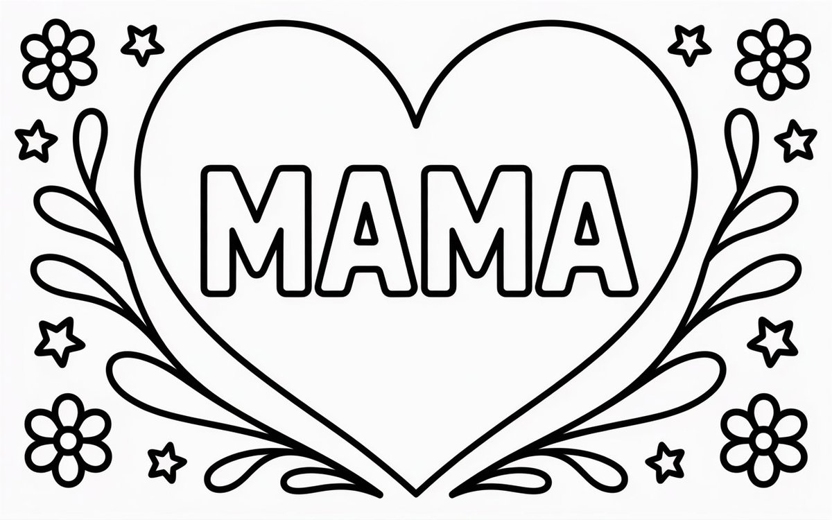 Mama Ausmalbild
