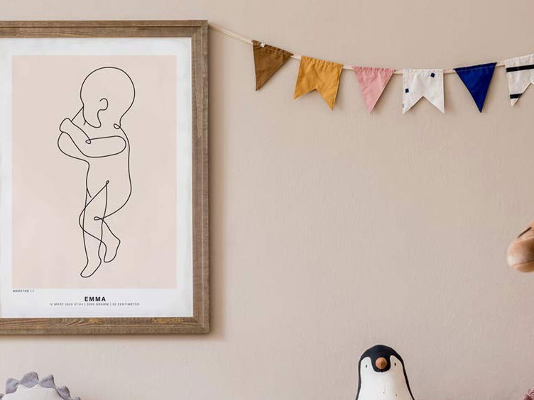 Ein Babyposter ist ein toller Blickfang für das Kinderzimmer.