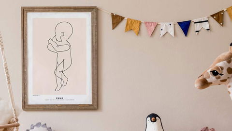 Geburtsposter: Babys persönliche Daten als Eyecatcher