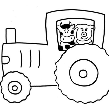 Traktor-Vorlage: Perfekt als Einladungskarte