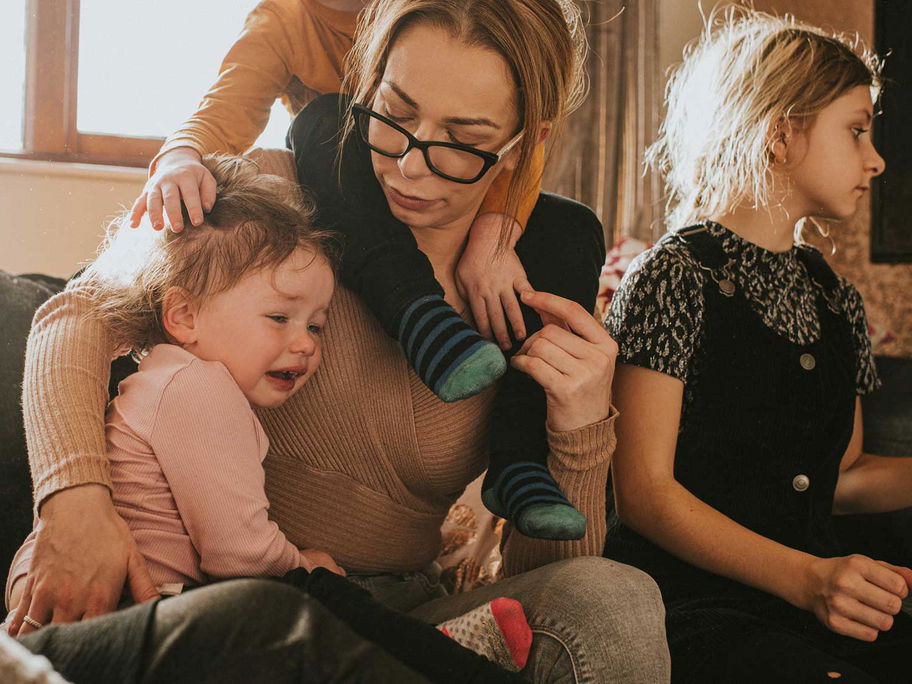 Mutter mit vielen Kindern