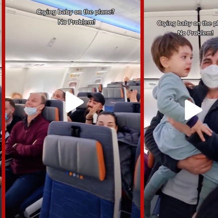 Süß: Kind weint bitterlich – und das GANZE Flugzeug tröstet