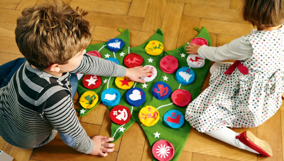 Deko-Adventskalender aus Filz.