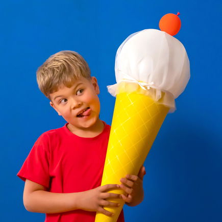 Eine Eis-Schultüte selber basteln: Wie cool! 