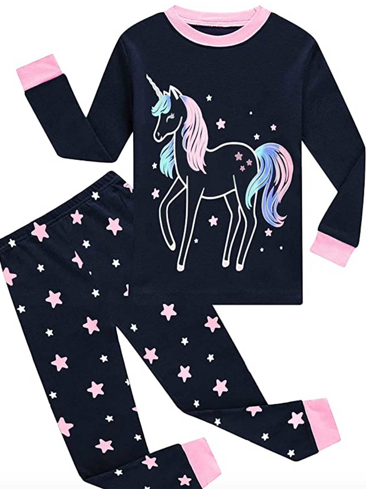 Leuchtender Einhorn-Pyjama