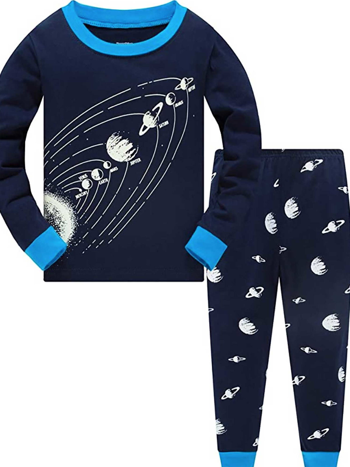 Leuchtender Weltraum-Pyjama
