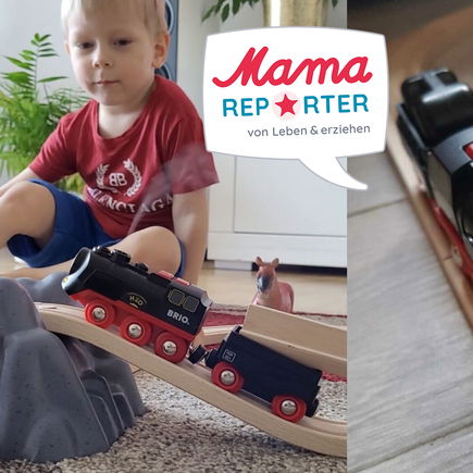 Von Familien getestet: Die Batterie-Dampflok von BRIO