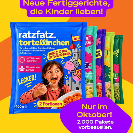 Schnelle Kindergerichte mit verstecktem Gemüse: Jetzt ratzfatz vorbestellen