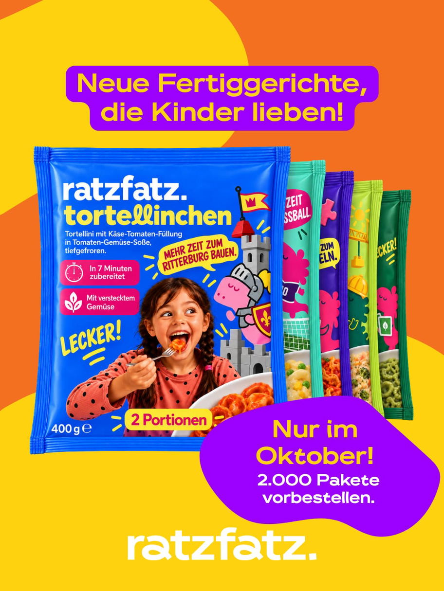 Schnelle Kindergerichte mit verstecktem Gemüse: Jetzt ratzfatz vorbestellen
